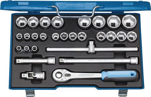 Gedore Steckschlüsselsatz (28-teilig 1/2 “ / Schlüsselweiten 10-36 mm) - 2682869