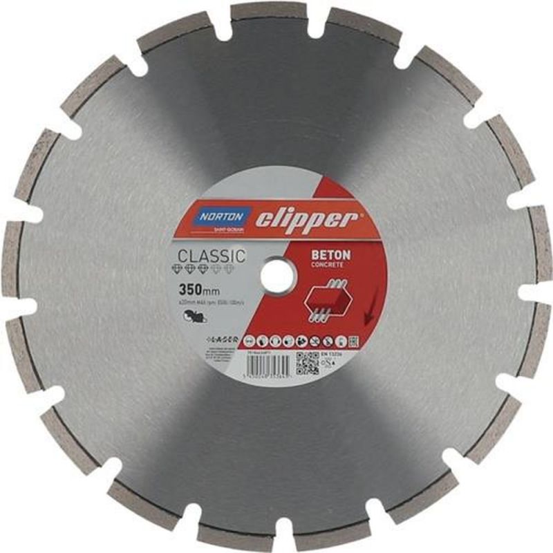 Norton Clipper Diamanttrennscheibe (Ø 450 mm Bohrung 25,4 mm / Segmentbreite 3,2 mm) - 70184626874