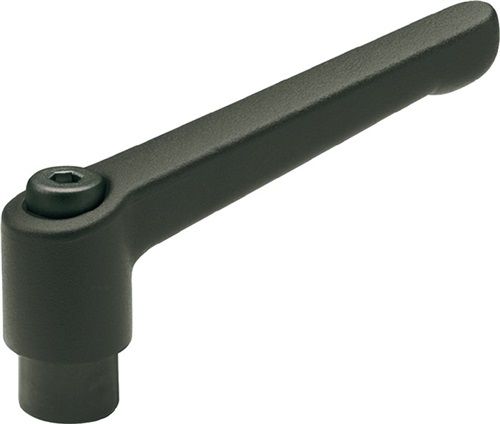 GANTER Verstellbarer Klemmhebel (d1 M 12 mm / l1 92 mm l2 - mm) - 300-92-M12-SW