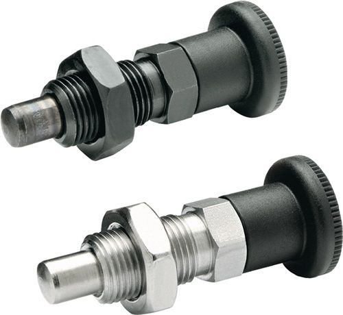 GANTER Rastbolzen (d1 10 mm d2 M 16 x 1,5 mm l1 12 mm/Stahl,ohne Rastsperre/Inhalt: 5 Stück) - 817-10-12-BK