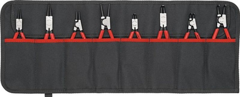 NW-KNIPEX Sicherungsringzangensatz (8-teilig in Rolltasche / 10 - 60 mm) - 00 19 58 V01