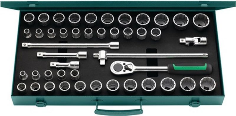 Stahlwille Steckschlüsselsatz (45-teilig 1/2 “ / Schlüsselweiten 10-13 mm 3/8-1 1/4 “) - 96030140