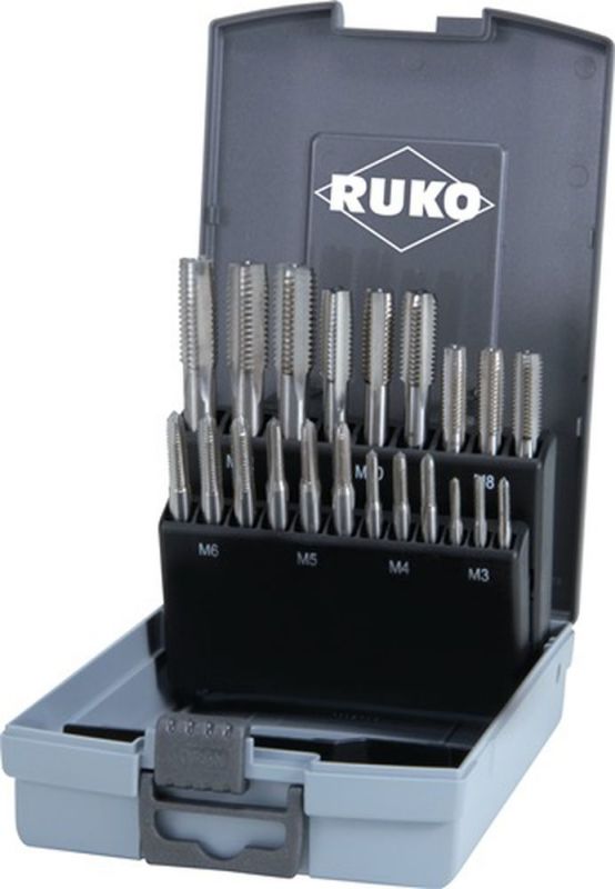 Ruko Handgewindebohrer-Satz (M3-M12 / HSS) - 245001RO