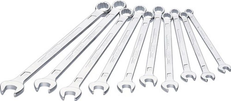 NW-HAZET Ringmaulschlüsselsatz (10-teilig Schlüsselweite 10-19 mm / Form A Spezialstahl) - 600LG/10