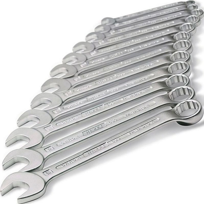 NW-HAZET Ringmaulschlüsselsatz (17-teilig Schlüsselweite 7-27 mm / Form B Spezialstahl) - 603/17N