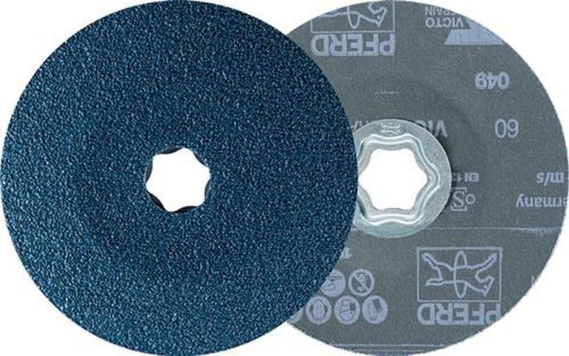 PFERD Fiberscheibe (Ø 125 mm Körnung 60 / Stahl, Guss, Aluminium/NE-Metall / Inhalt: 25 Stück) - 64112660