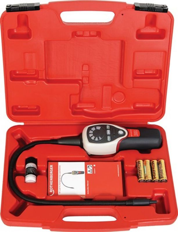 Rothenberger Lecksuchgerät (Lecksuchrate 3 g/a innerhalb von 3 sek / 6 V (4 AA Batterien enthalten)) - 1500002241