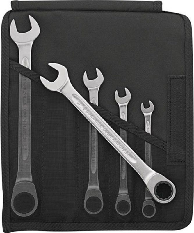 Stahlwille Maulringratschenschlüsselsatz 5-teilig Schlüsselweiten 8-19 mm - 96401705
