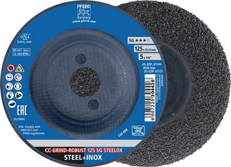 PFERD Schleifscheibe (D125xSmm / Stahl / Edelstahl / Inhalt: 10 Stück) - 64195125
