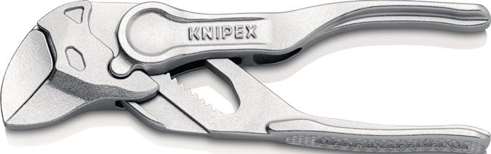 NW-KNIPEX Zangenschlüssel (Länge 100 mm Spannweite 21 mm / verchromt aufgeprägte raue Oberfläche) - 86 04 100
