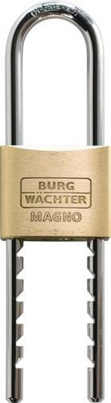 ASW Zylindervorhangschloss (Schlosskörperbreite 50 mm / Messing mit variablem Bügel / Inhalt: 3 Stück) - 400 E HB 50 Flex