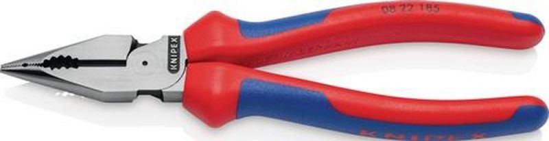NW-KNIPEX Spitzkombizange (Länge 185 mm / poliert Comfort-Griff) - 08 22 185
