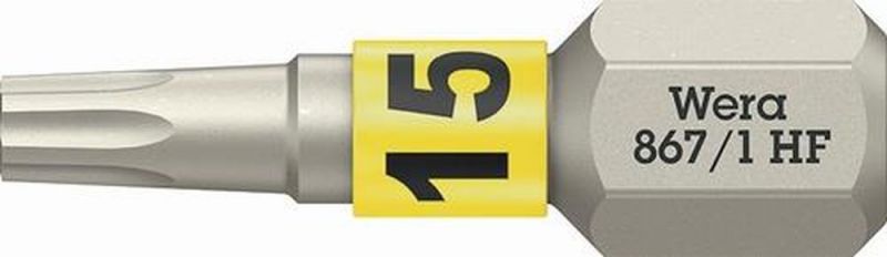 NW-Wera Bit (1/4 “ TX 15 Länge 25 mm / mit Farbleitsystem / Inhalt: 10 Stück) - 05066141001