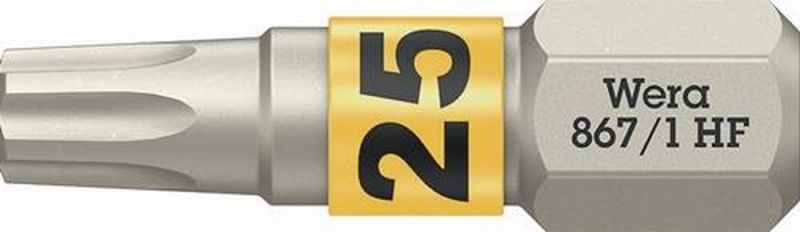 NW-Wera Bit (1/4 “ TX 25 Länge 25 mm / mit Farbleitsystem / Inhalt: 10 Stück) - 05066143001