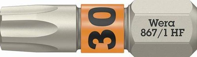 NW-Wera Bit (1/4 “ TX 30 Länge 25 mm / mit Farbleitsystem / Inhalt: 10 Stück) - 05066144001