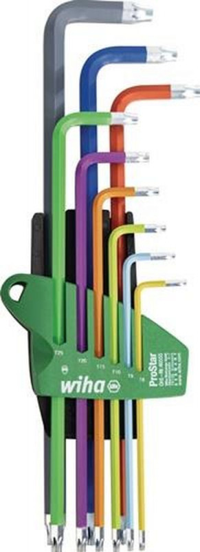 Wiha Stiftschlüssel-Set (9-teilig T8 - T40 / farbcodiert TORX®) - 46556