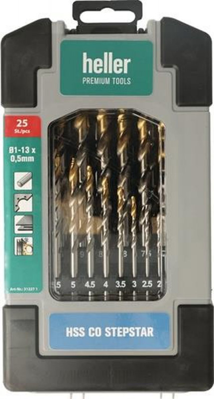 Heller Metallbohrer-Set (Nenn-Ø 1-13 / HSS-Co TiN) - 31227