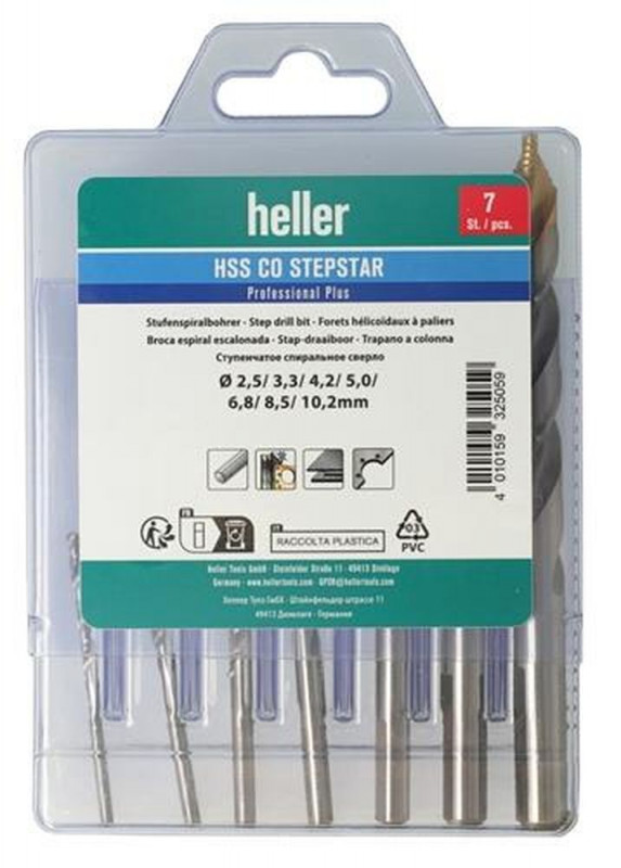 Heller Metallbohrer-Set (Nenn-Ø 2,5-10,2 / HSS-Co TiN) - 32505
