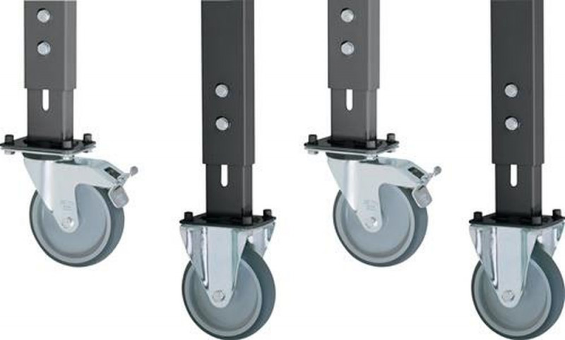 Rau Rollen-Satz (2 Bock-/2 Lenkrollen m. Feststeller / Rollen-Ø 125 mm) - 09-RS125MPHV-2LF-2B-51356