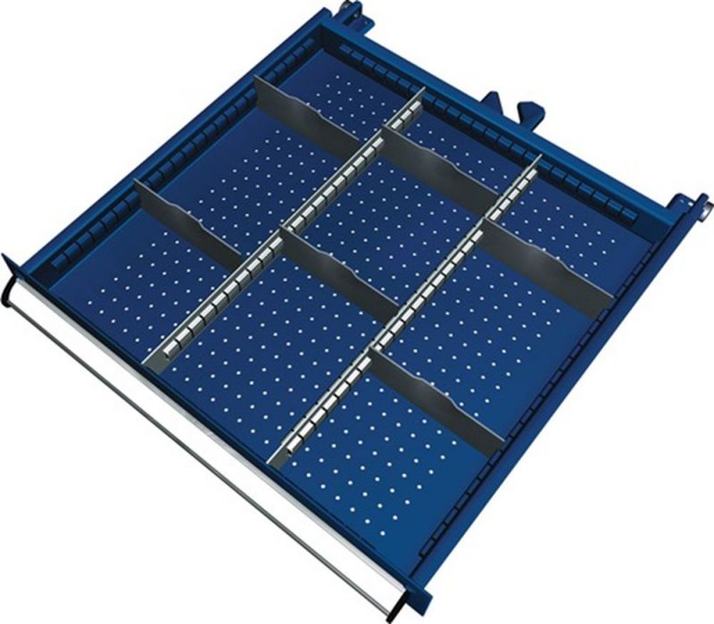 Lutz Schubladenunterteilungsmaterial (Fronthöhe 100-125 mm / 2 Längs-/6 Querteiler) - SEA-B02-068-SRR