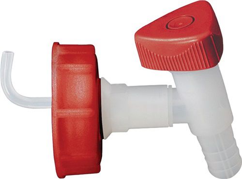 hünersdorff Auslaufhahn (HD-PE 19 mm / Verschraubung DIN 60/61) - 550500