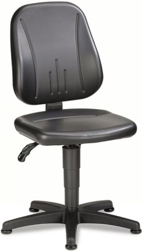 Bimos Arbeitsdrehstuhl (Bodengleiter / Kunstlederpolster schwarz) - 9650-551