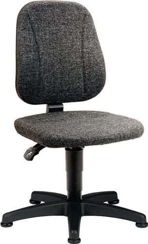 Bimos Arbeitsdrehstuhl (Bodengleiter / Stoffpolster grau) - 9650-CI11