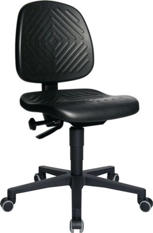 Topstar Arbeitsdrehstuhl (Rollen / Polyurethanschaum schwarz) - 72240 PU0H