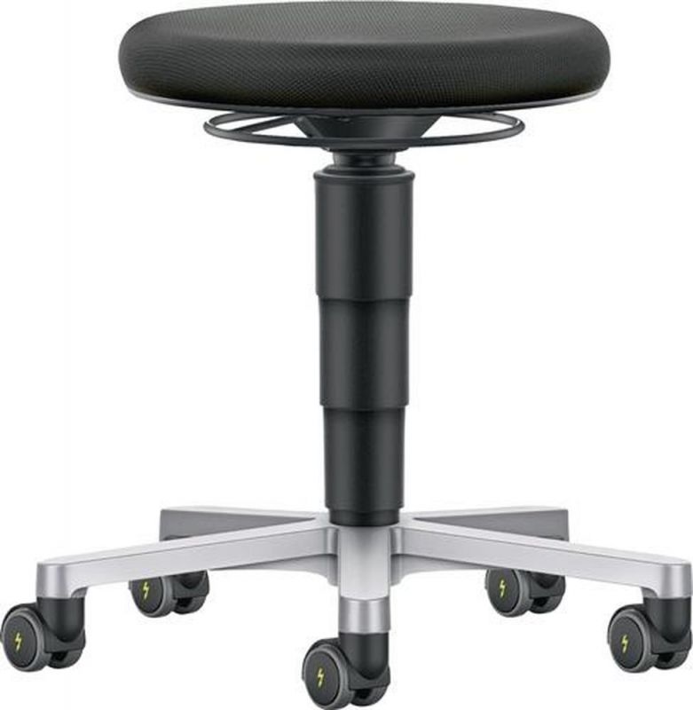 Bimos Drehhocker (Rollen / Stoffpolster schwarz) - 9463E-9801