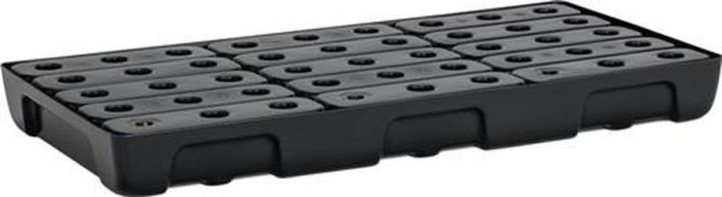 CEMO Regalwanne (27 l L976xB495xH95mm / Polyethylen mit PE-Rost und Leckanzeiger) - 11732