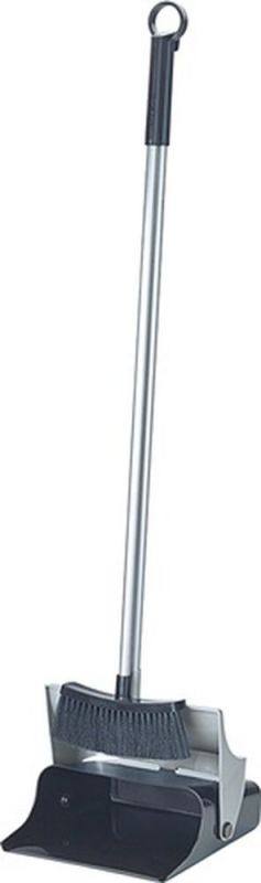 NW-Nölle Kehrset (Alu-Stiel mit Klappschaufel und Besen / schwarz/silber) - 456900
