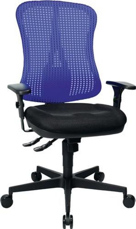 Topstar Bürodrehstuhl (mit Synchronmechanik / blau / schwarz 390-510 mm) - HE20PBC08