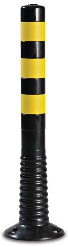ALFRA Sperrpfosten (Kunststoff schwarz/gelb Ø 80 mm / zum Aufschrauben) - 12222SG