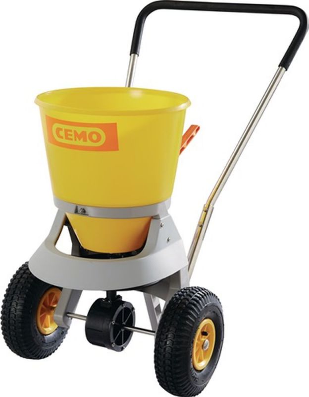 CEMO Streugutwagen (20 l Kunststoff gelb / Bereifung Luft) - 10642