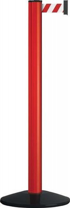 ALFRA Gurtpfosten (einfach D83xH970mm / rot Gurt rot/weiß) - 31-ACV-B11