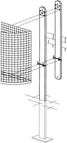 3M Befestigungsschiene (für Abfallkörbe / Stahl) - PKV-SCH M2