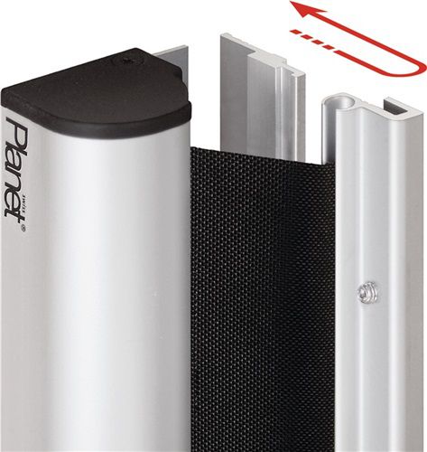 ASSA ABLOY Fingerschutz Rollo (Bandgegenseite / silberfarben eloxiert) - F-6111