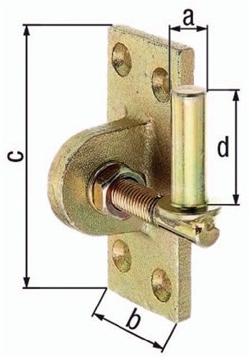 NW-GAH Kloben (zum Anschrauben 16x45mm / galvanisch gelb verzinkt) - 318246