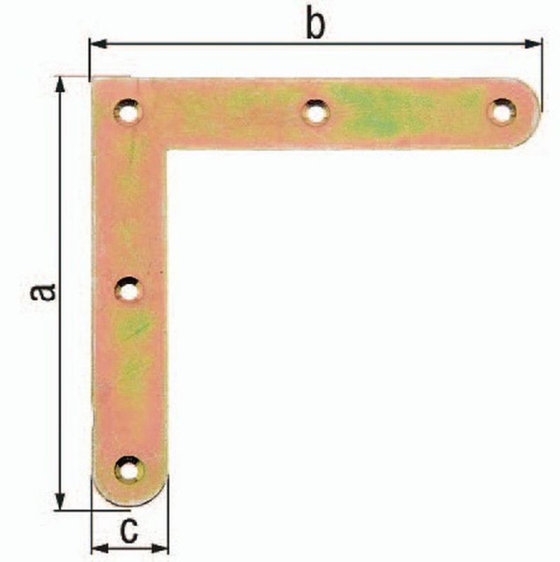 NW-GAH Eckwinkel (Breite 20 mm Stärke 2 mm / Stahl galvanisch gelb verzinkt / Inhalt: 20 Stück) - 339739