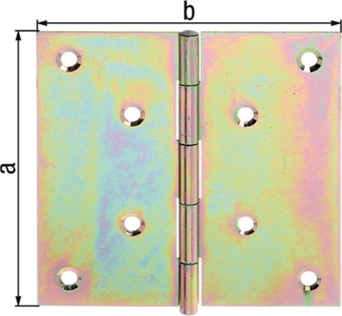 NW-GAH Scharnier (Höhe 82 mm Breite 82 mm / Stärke 1,0 mm Edelstahl) - 361273