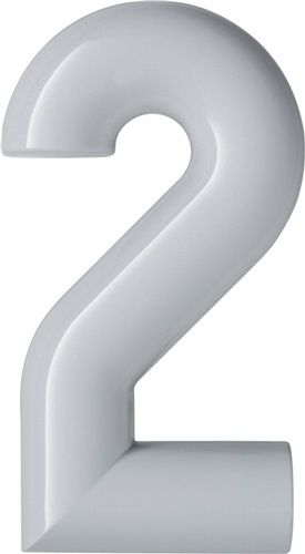 HEWI Hausnummer (Spezial-Polyamid 99 reinweiß / 165 mm Ø 33 mm) - 702.165.2 99