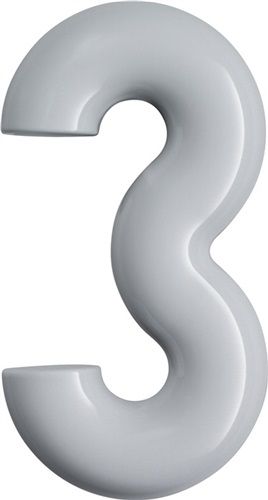 HEWI Hausnummer (Spezial-Polyamid 90 tiefschwarz / 165 mm Ø 33 mm) - 702.165.3 90