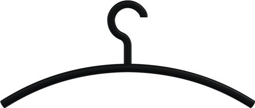 HEWI Kleiderbügel Kunststoff 90 tiefschwarz matt - 570.1B 90