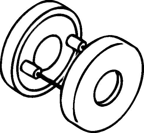 HEWI Drückerrosetten-Paar (Kunststoff 99 / Schildstärke 10,5 mm rund) - 305.23PBR 99