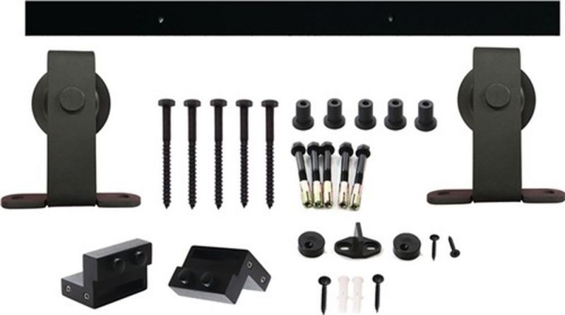 MATADOR Schiebesystem (100 kg 2000 mm schwarz / Holztüren 38-40 mm Komplettset) - 0023.450100