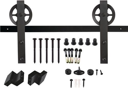 MATADOR Schiebesystem (100 kg 2000 mm schwarz / Holztüren 38-40 mm Komplettset) - 0023.450121
