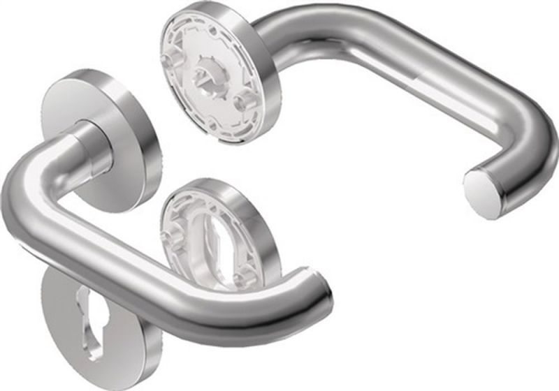 BKS Rosettengarnitur (Edelstahl EST / rund PZ) - B-70000-00-0-8