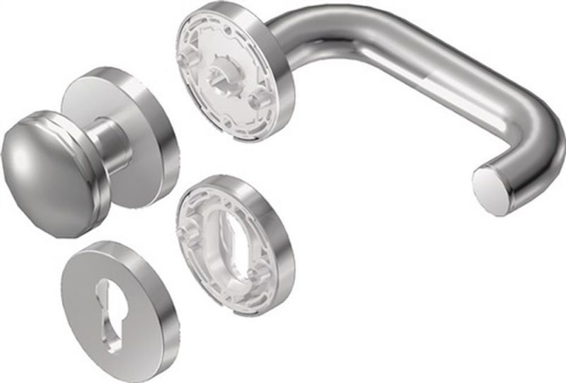 BKS Rosettengarnitur (Edelstahl EST / rund PZ) - B-70200-00-0-8