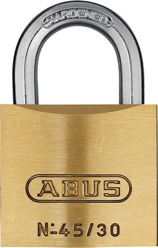 NW-ABUS Zylindervorhangschloss (Schlosskörperbreite 29 mm / Messing verschiedenschließend) - 80611
