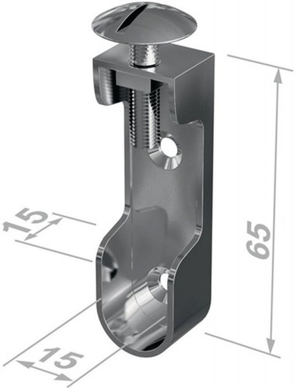 PG Schrankrohrlager (Zinkdruckguss vernickelt / Wandmontage / Inhalt: 50 Stück) - 790150 1200